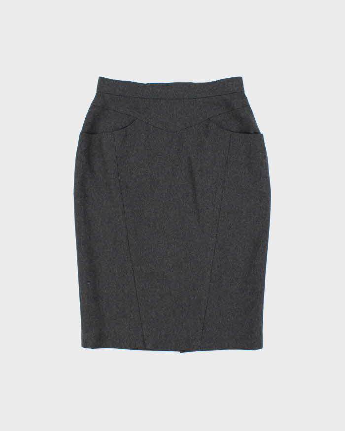 Vintage 1980s JMT Wool Pencil Skirt - XS