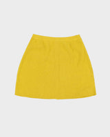 DSWT 1980s Benetton Angora &amp; Wool Button-up Mini Skirt - XS