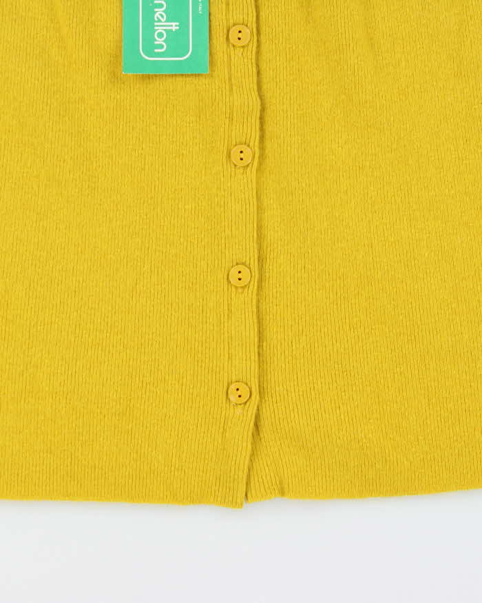 DSWT 1980s Benetton Angora &amp; Wool Button-up Mini Skirt - XS