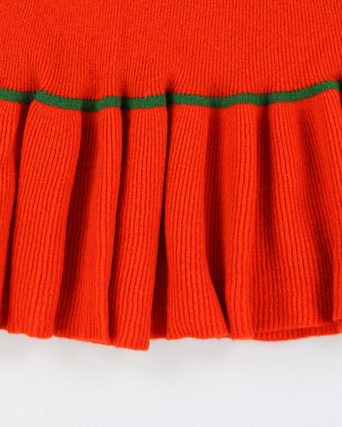 DSWT 1980s Benetton Wool Frilly Hem Skirt - XS