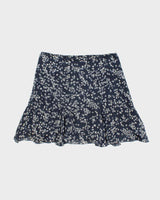 Vintage Y2K 00s Chloe Silk Floral Women's Pleated Flared Mini Skirt - M