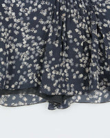 Vintage Y2K 00s Chloe Silk Floral Women's Pleated Flared Mini Skirt - M