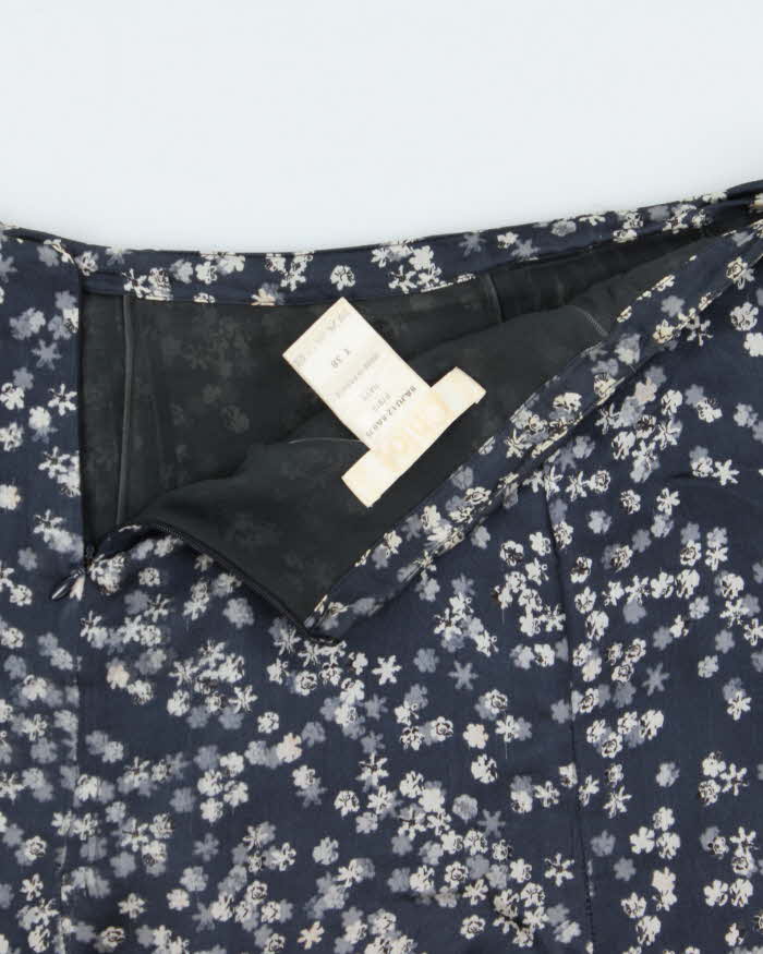 Vintage Y2K 00s Chloe Silk Floral Women's Pleated Flared Mini Skirt - M