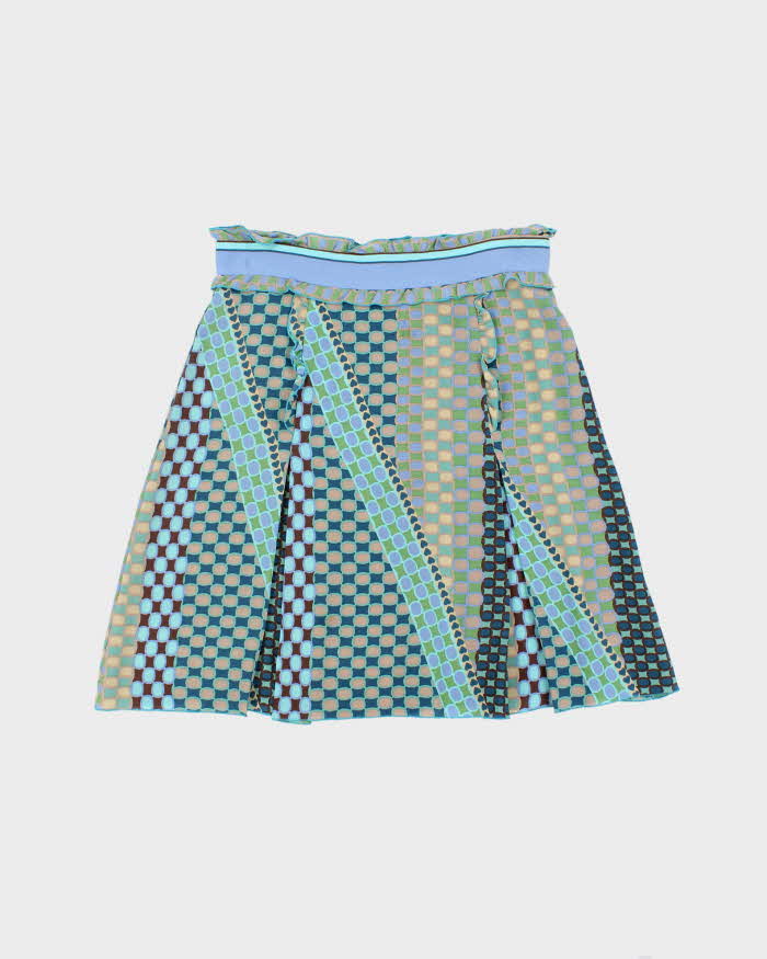 Vintage M Missoni Silk Multicoloured Patterned Skirt - S