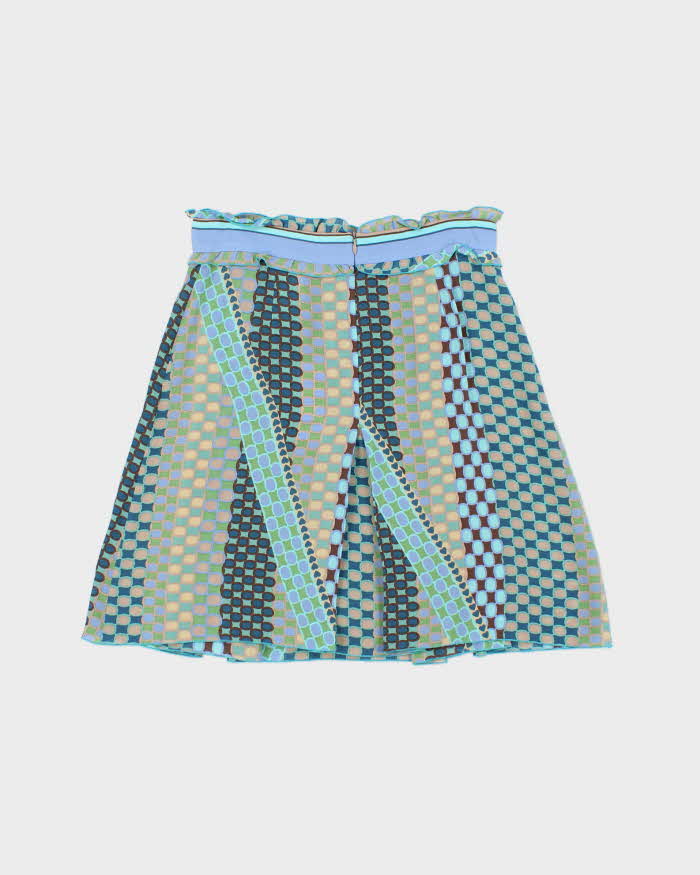 Vintage M Missoni Silk Multicoloured Patterned Skirt - S