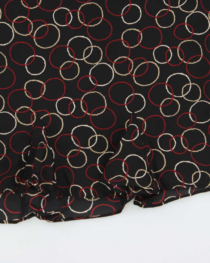Vintage 1990s Talbots Pattern Silk Skirt - XS
