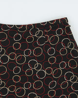 Vintage 1990s Talbots Pattern Silk Skirt - XS