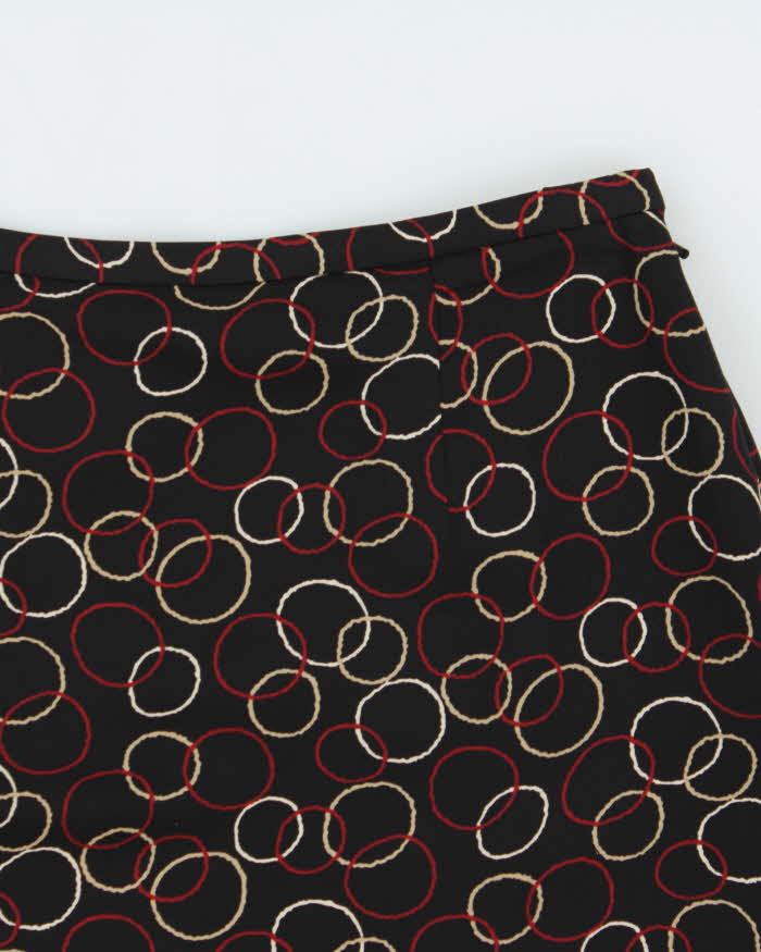 Vintage 1990s Talbots Pattern Silk Skirt - XS