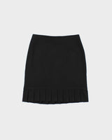 Vintage 1990s Plum Pleated Hem Skirt - XS