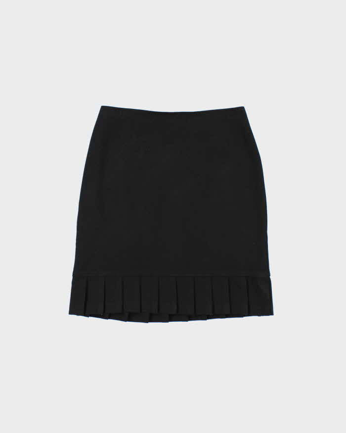 Vintage 1990s Plum Pleated Hem Skirt - XS