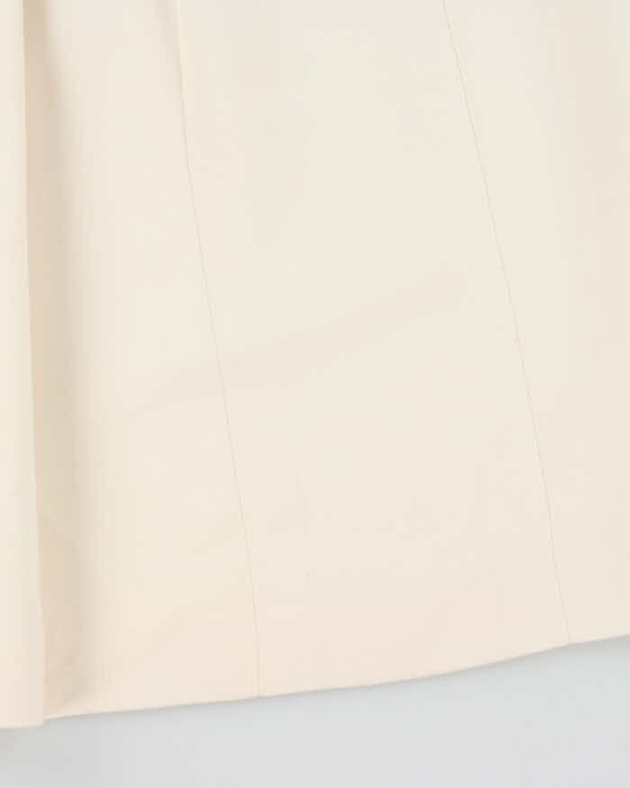 AW2022 Gucci Women's Ivory Silk Wool Blend Pleated Midi Skirt - S