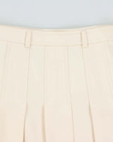AW2022 Gucci Women's Ivory Silk Wool Blend Pleated Midi Skirt - S