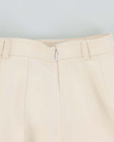 AW2022 Gucci Women's Ivory Silk Wool Blend Pleated Midi Skirt - S