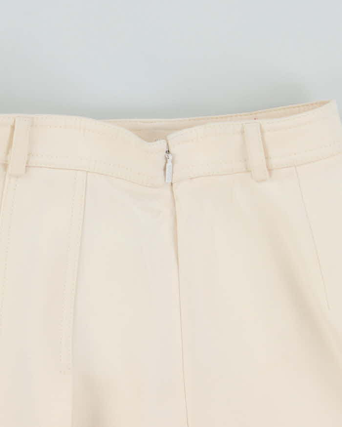 AW2022 Gucci Women's Ivory Silk Wool Blend Pleated Midi Skirt - S