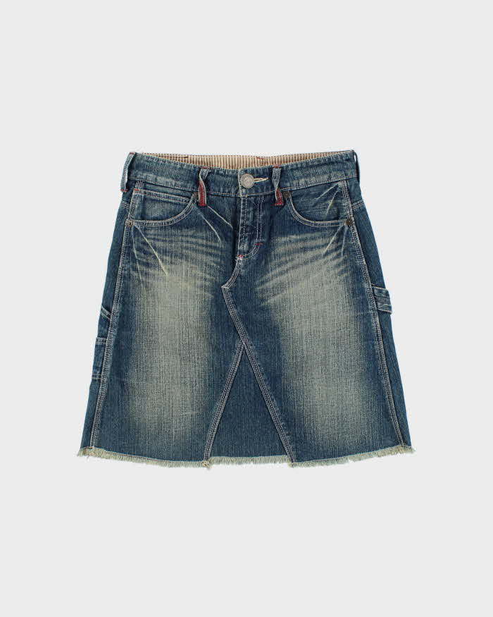 Vintage Y2k 2000s Rush Hour Cinch Back Denim Skirt - S