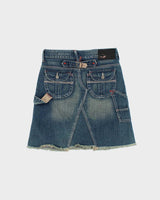 Vintage Y2k 2000s Rush Hour Cinch Back Denim Skirt - S
