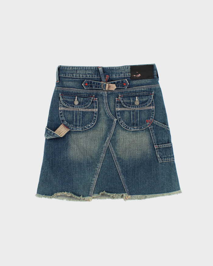 Vintage Y2k 2000s Rush Hour Cinch Back Denim Skirt - S