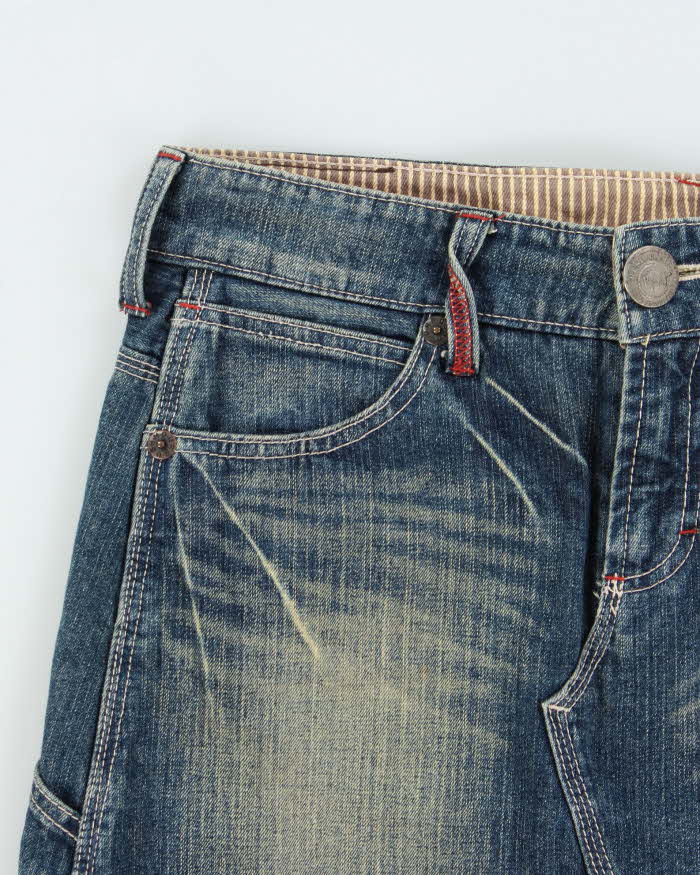 Vintage Y2k 2000s Rush Hour Cinch Back Denim Skirt - S