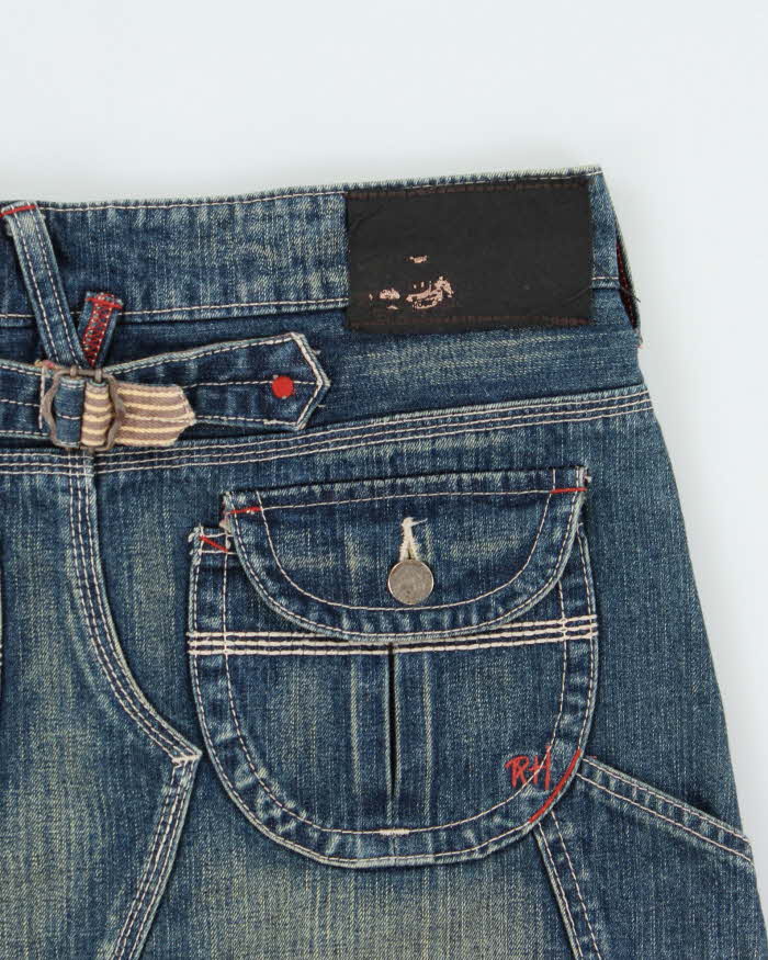 Vintage Y2k 2000s Rush Hour Cinch Back Denim Skirt - S