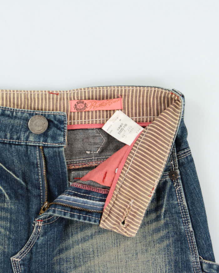 Vintage Y2k 2000s Rush Hour Cinch Back Denim Skirt - S