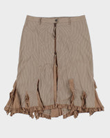 Vintage 1990s Terra Nostra Stripe Ruffle Hem Skirt - M