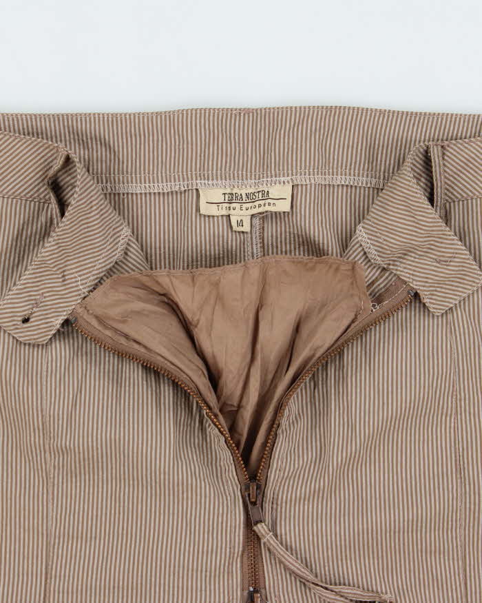 Vintage 1990s Terra Nostra Stripe Ruffle Hem Skirt - M