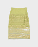 Vintage Valentino Miss V Sheer Lace Textured Skirt - XS