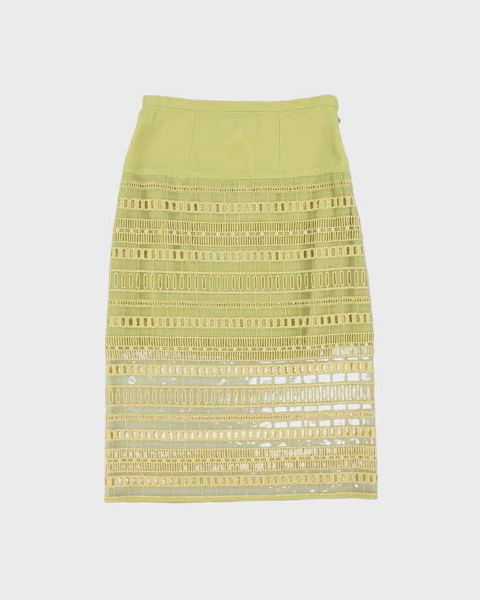 Vintage Valentino Miss V Sheer Lace Textured Skirt - XS