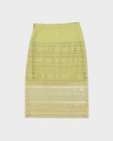Vintage Valentino Miss V Sheer Lace Textured Skirt - XS