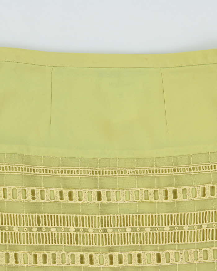 Vintage Valentino Miss V Sheer Lace Textured Skirt - XS
