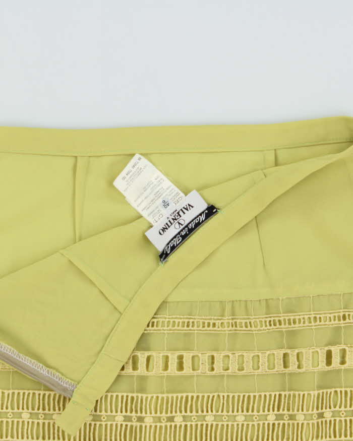 Vintage Valentino Miss V Sheer Lace Textured Skirt - XS