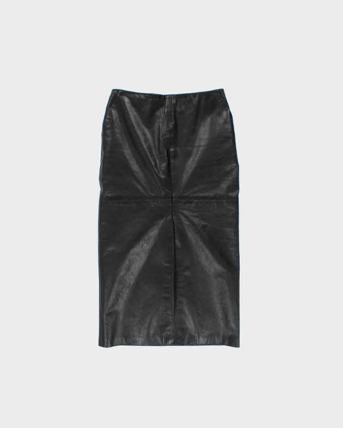 Vintage 1990s Rudsak Structured Leather Skirt - XS