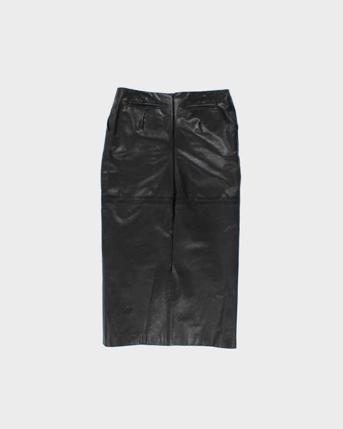 Vintage 1990s Rudsak Structured Leather Skirt - XS