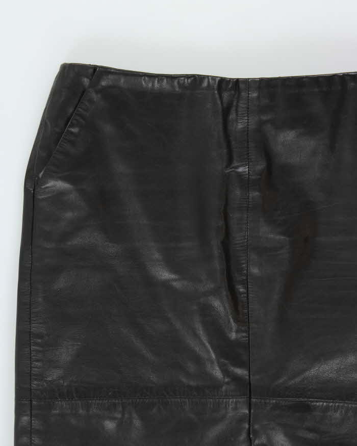 Vintage 1990s Rudsak Structured Leather Skirt - XS
