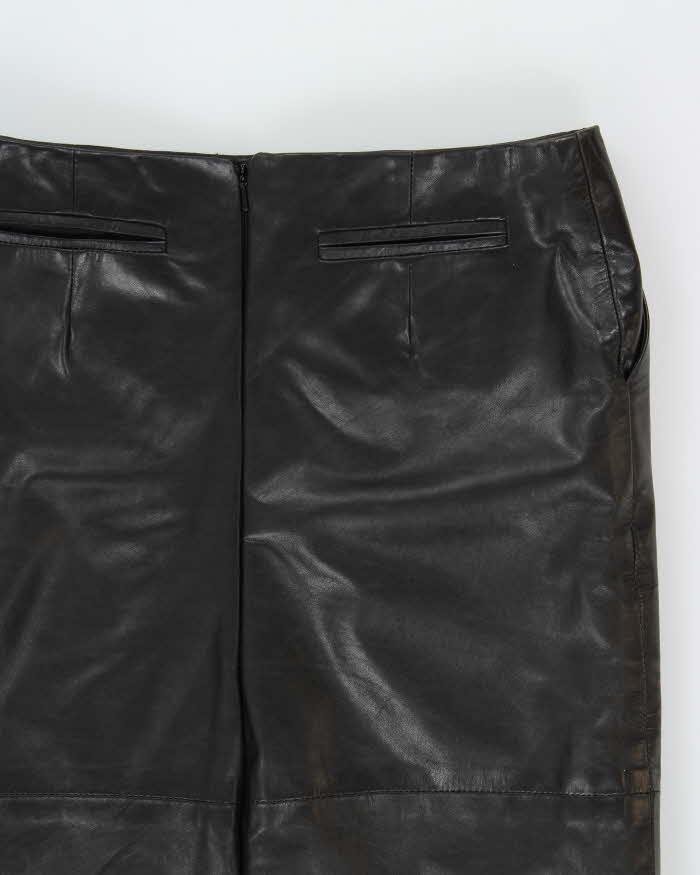 Vintage 1990s Rudsak Structured Leather Skirt - XS