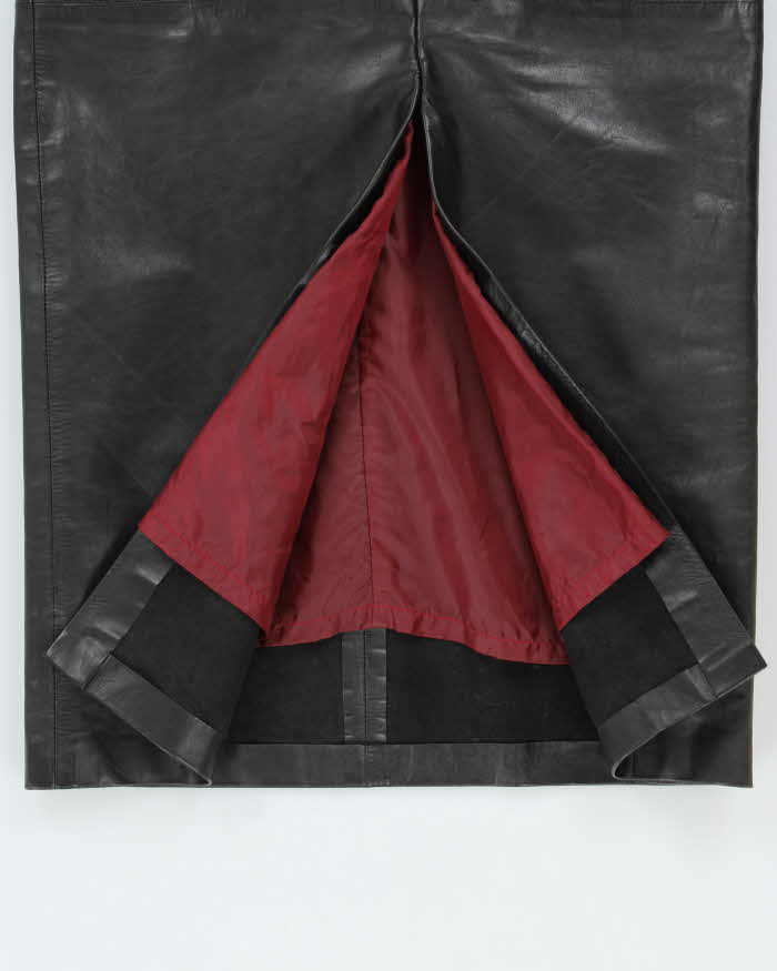 Vintage 1990s Rudsak Structured Leather Skirt - XS