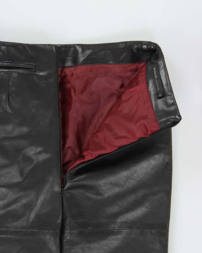 Vintage 1990s Rudsak Structured Leather Skirt - XS