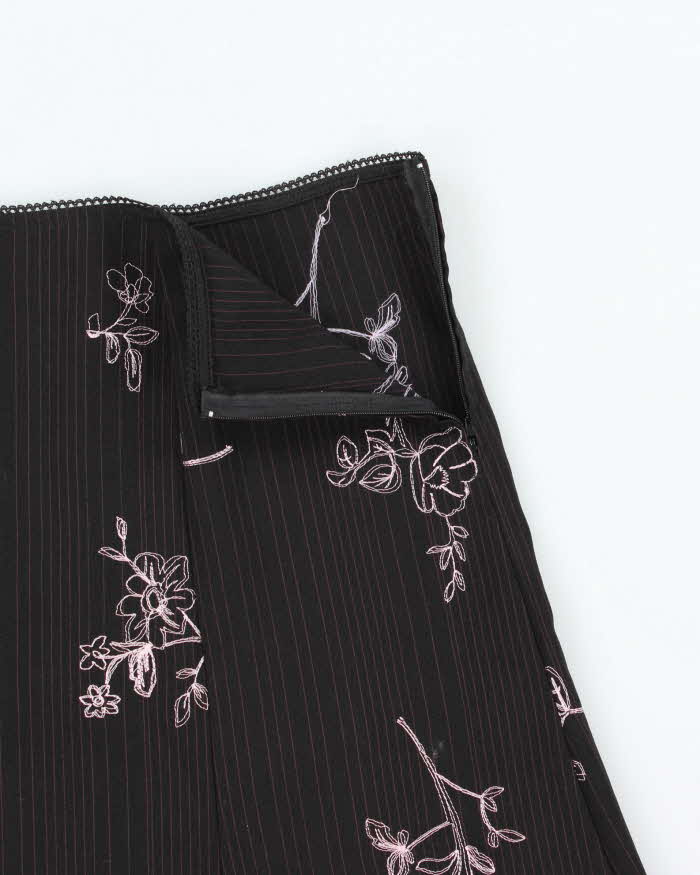 Vintage Y2k 2000s Mariposa Pin Stripe Embroidered Skirt - M