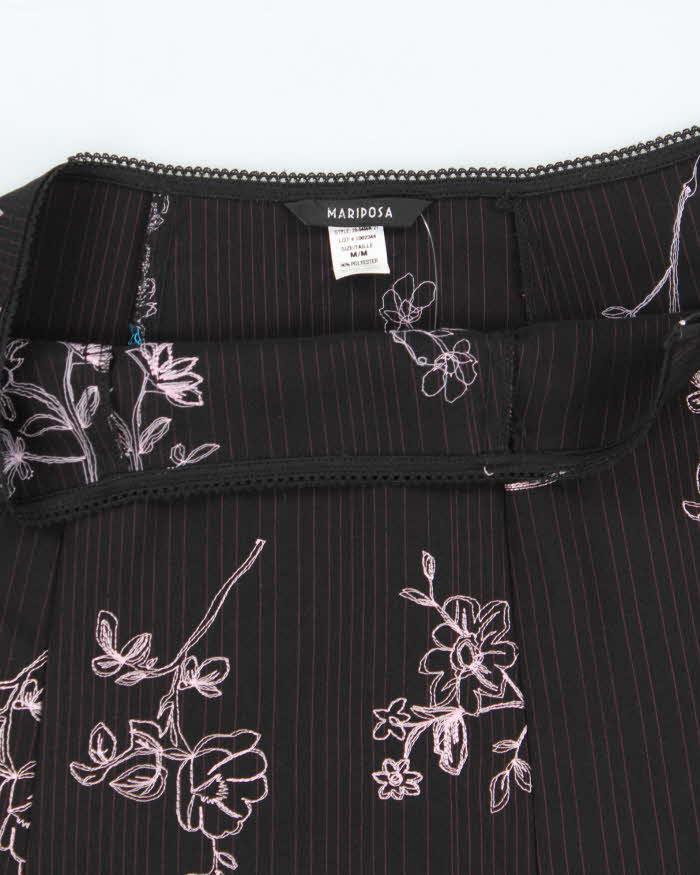 Vintage Y2k 2000s Mariposa Pin Stripe Embroidered Skirt - M