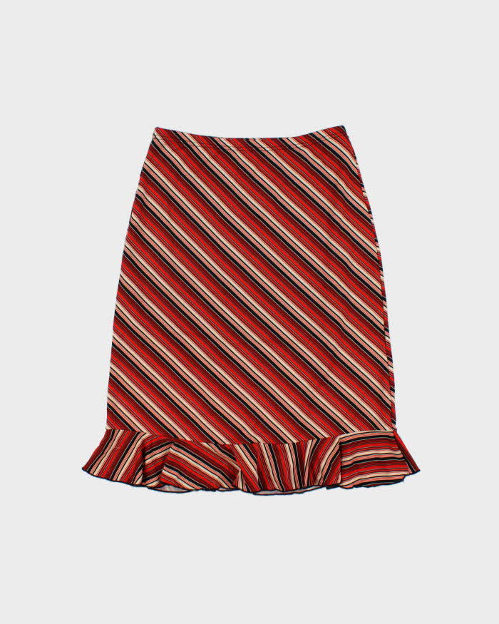 Vintage 1990s Pierre Marie Diagonal Stripe Skirt - XS