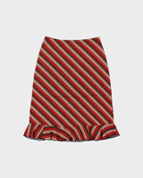 Vintage 1990s Pierre Marie Diagonal Stripe Skirt - XS