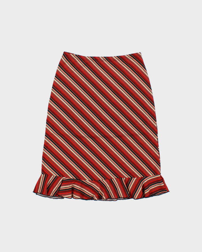Vintage 1990s Pierre Marie Diagonal Stripe Skirt - XS
