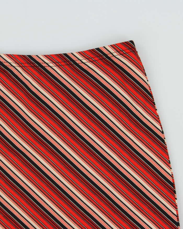 Vintage 1990s Pierre Marie Diagonal Stripe Skirt - XS