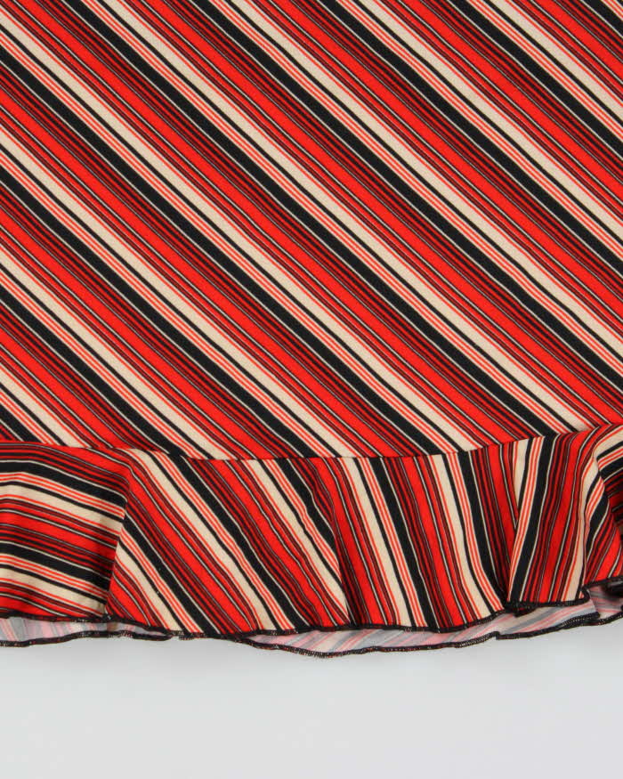 Vintage 1990s Pierre Marie Diagonal Stripe Skirt - XS