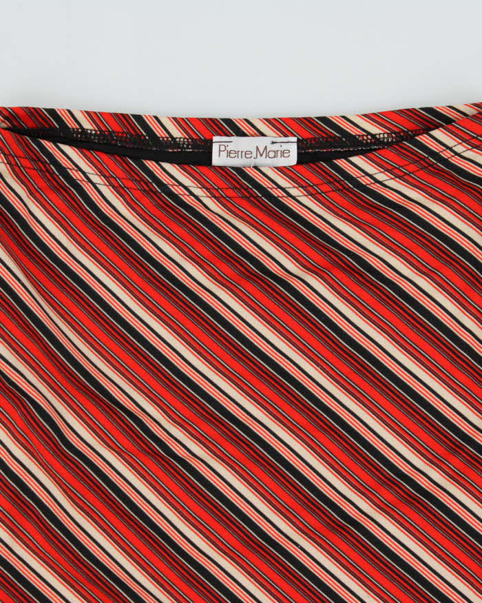Vintage 1990s Pierre Marie Diagonal Stripe Skirt - XS
