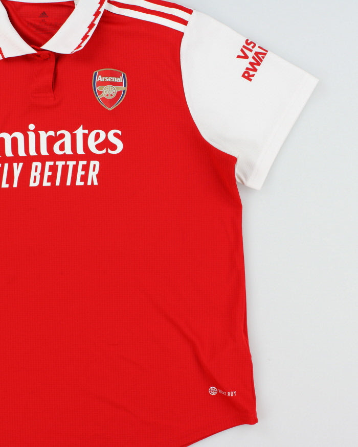 2022-23 Adidas Arsenal FC HEAT.RDY Player Issue Women's Short Sleeve Home Shirt - XL