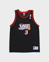 Vintage 2003-04 Champion Philadelphia 76ers Allen Iverson #3 Women's NBA Home Jersey - XL