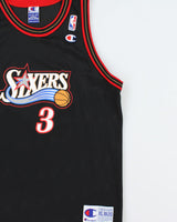 Vintage 2003-04 Champion Philadelphia 76ers Allen Iverson #3 Women's NBA Home Jersey - XL