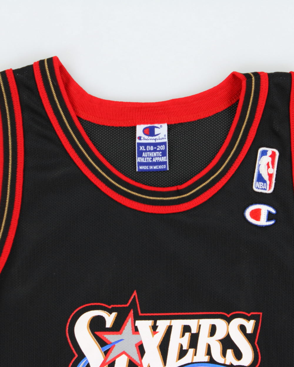 Vintage 2003-04 Champion Philadelphia 76ers Allen Iverson #3 Women's NBA Home Jersey - XL