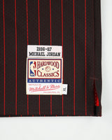 Mitchell &amp; Ness Hardwood Classics 1996-97 Chicago Bulls Michael Jordan Stitched Pinstripe Away Women's Basketball Jersey - XL